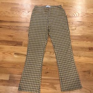 Urban outfitters kick flare plaid pant